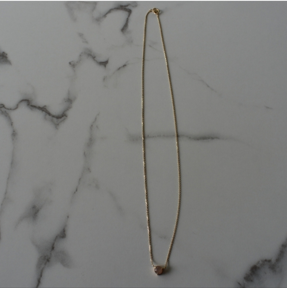 Catbird A.M. Thorne Peach Moonstone Necklace - Picture 2 of 3